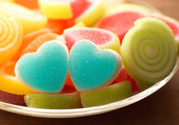 sweet candy in heart shape sweet candy in heart shape